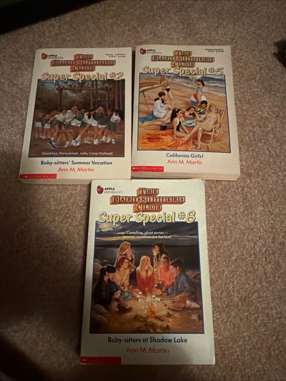 The Baby-Sitters Club Super Special #2 #5 #8 Paperback Set - White Covers